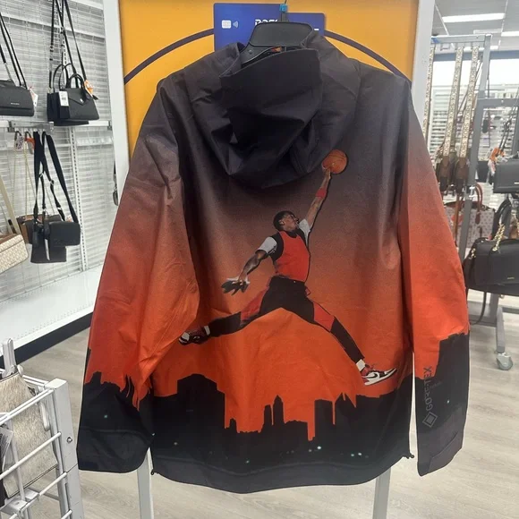 Jordan Ombre Jacket in Black and Orange - Picture 3 of 3